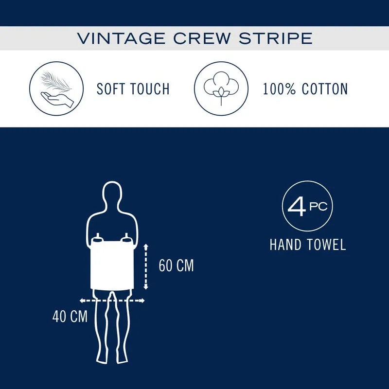Nautica Dove Dual Down Cotton Hand Towel (Blue & Yellow) - Set Of Four media 8