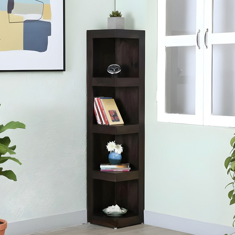 Wverox Sheesham Wooden Wall & Book Shelve - Brown