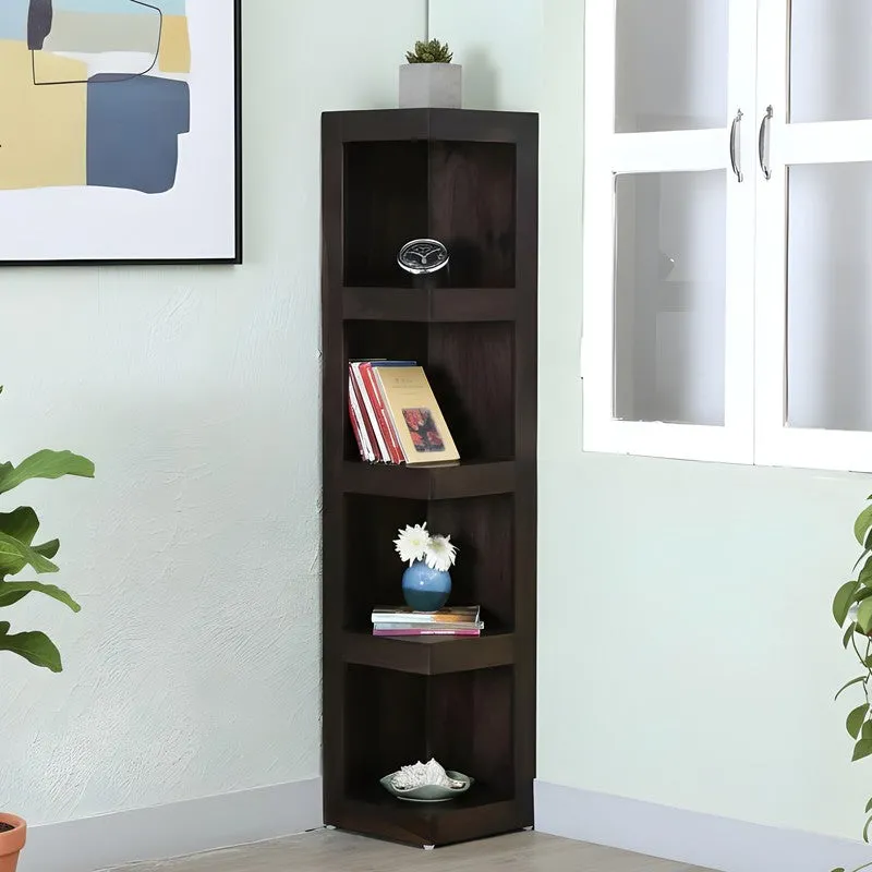 Wverox Sheesham Wooden Wall & Book Shelve - Brown media 1