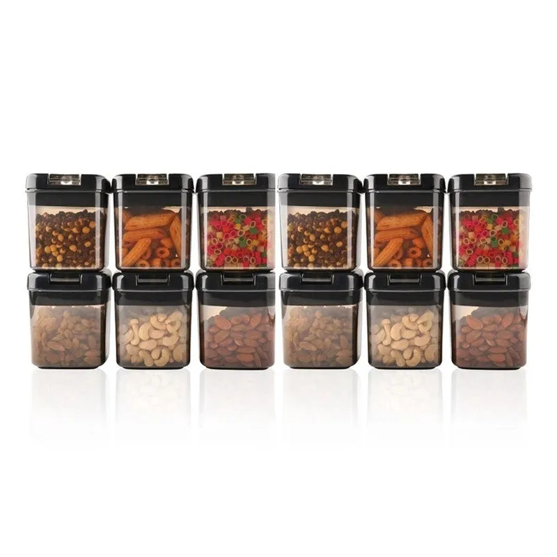 Snaplock Seal Nest Air Tight Container (Black/500 mL Each) - Set of Twelve media 3