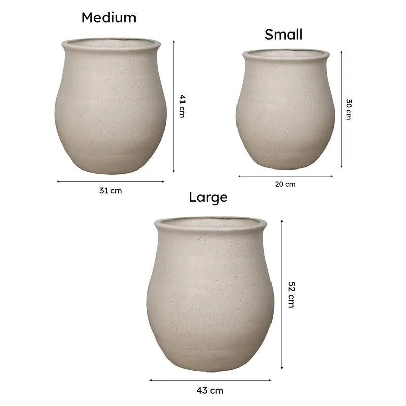 Porcela Floor Planter - Off White media 4