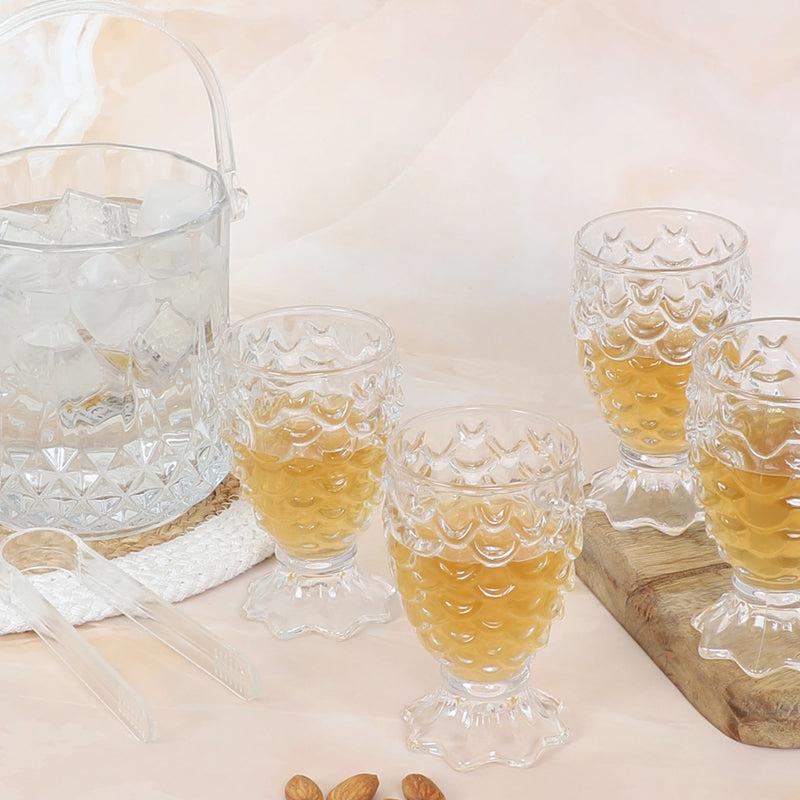 Orrigan 1000 ML Ice Bucket With 140 ML Glass And Tong - Six Piece Set media 5