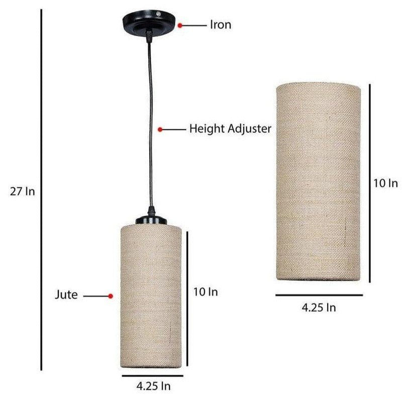 EarthWeave Fabric Ceiling Lamp - Beige media 7