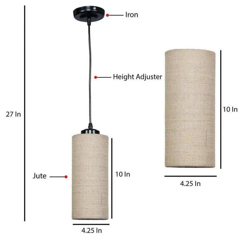EarthWeave Fabric Ceiling Lamp - Beige media 7