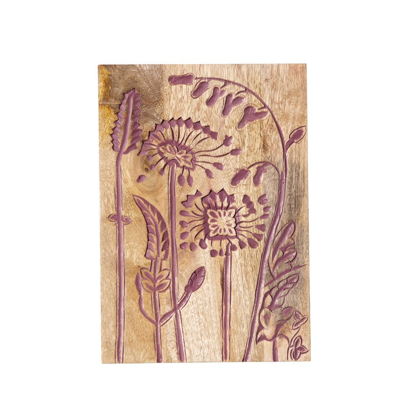 Rustic Charm Leaf and Stem Wooden Wall Plate media 3