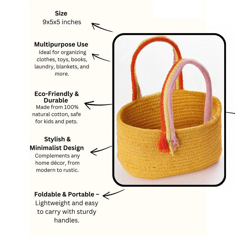 Tidy Twist Cotton Storage Basket Yellow media 6