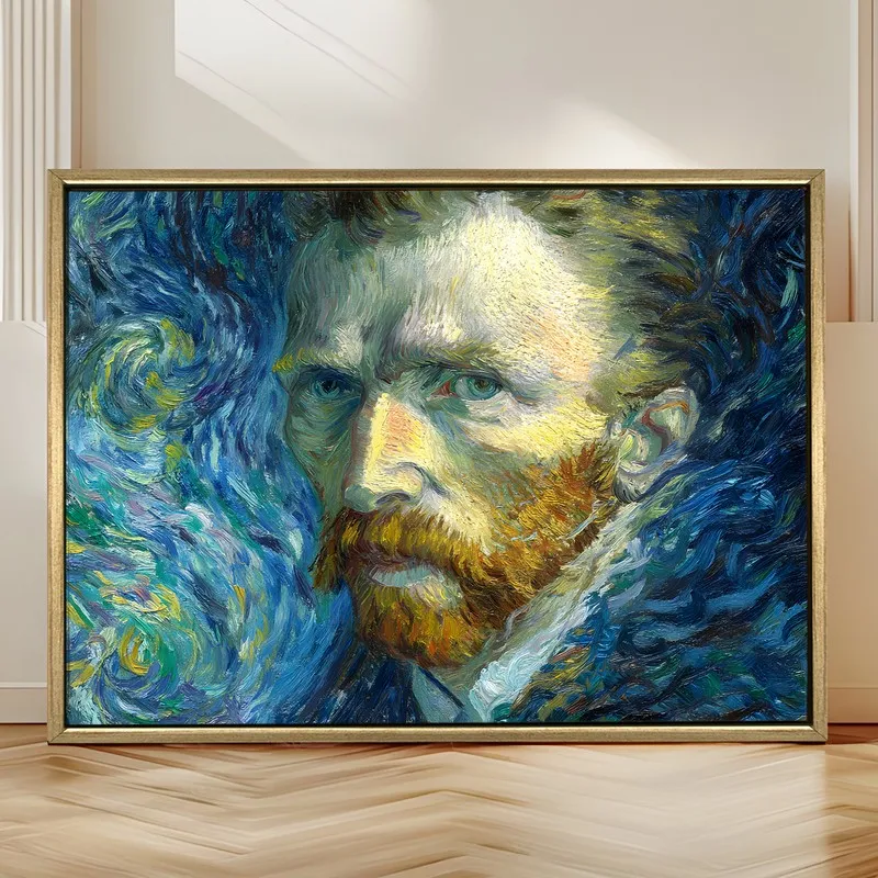 Soulful Stare Canvas Wall Painting With Frame media 4