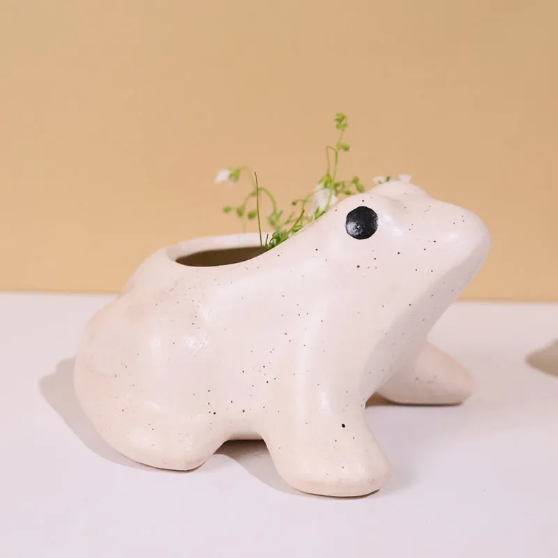 Froggy Ceramic Planter media 1