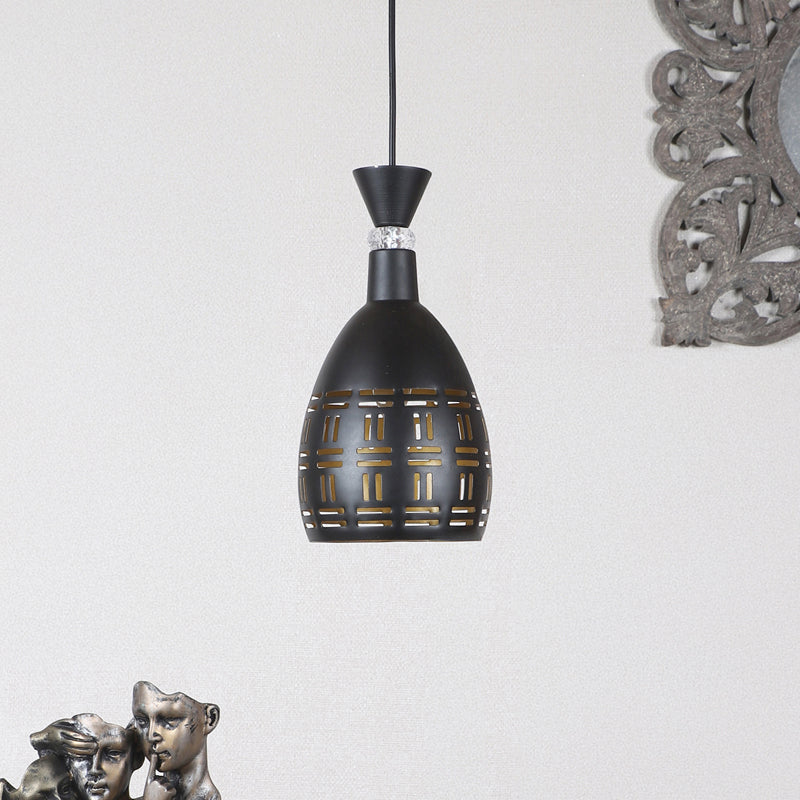 Carvera Iron Ceiling Lamp - Black & Gold media 4