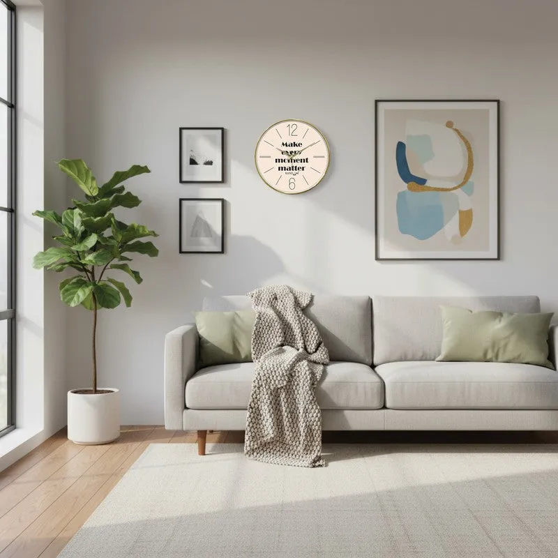 Mindful Seconds Round Analog Wall Clock - Pink media 4