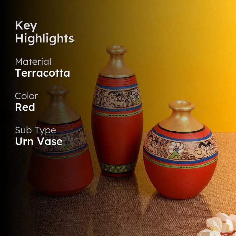 Dhara Terracotta Vase - Set of Three media 2