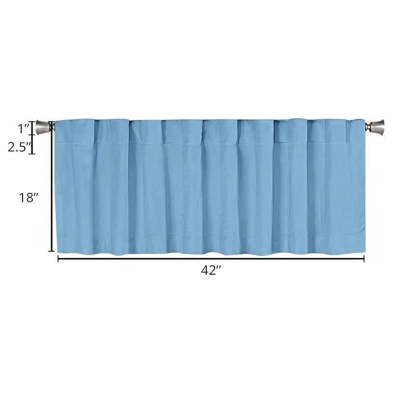 Serein Pleated Curtain Valance (Sky Blue) - Set Of Two media 8