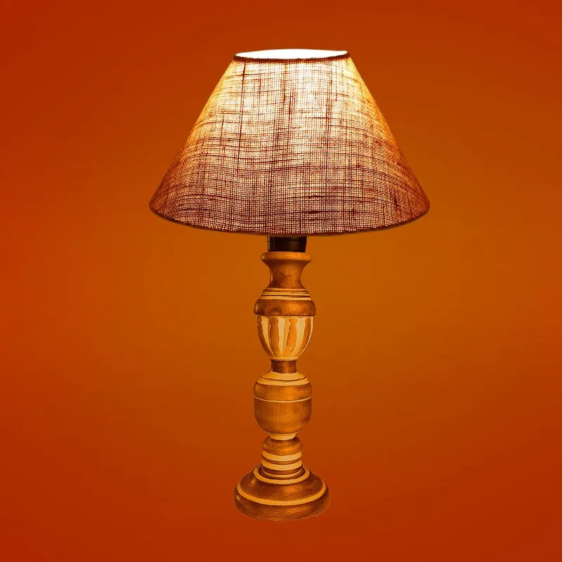 Zenrae Calm Wooden Table Lamp - Brown media 7
