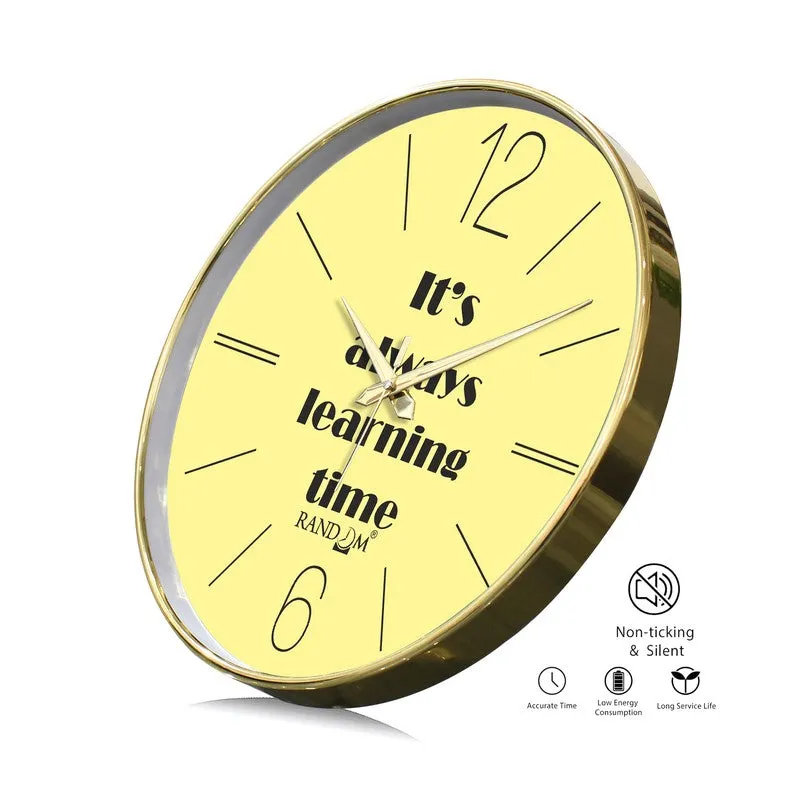 Learning Time Round Analog Wall Clock - Yellow media 7