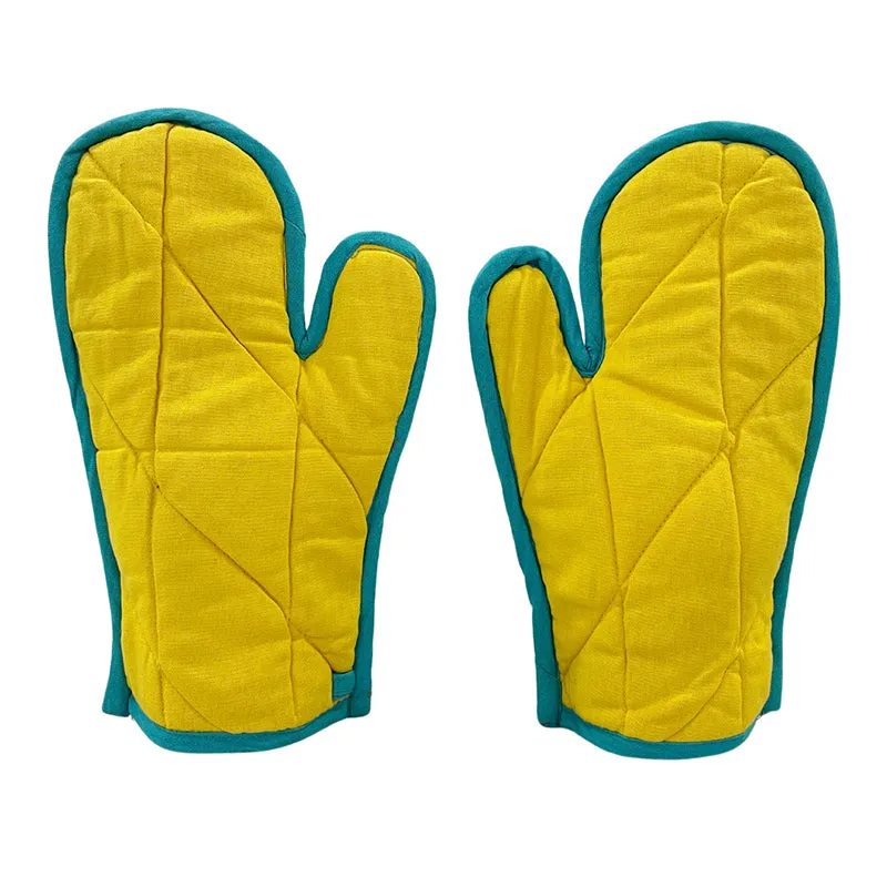 Swayam Teplo Kitchen Gloves (Yellow & Aqua Blue) - Set Of Two media 5
