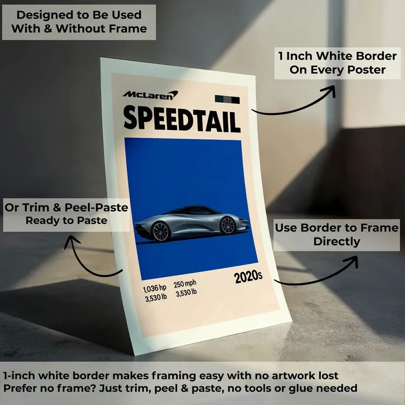 Speedtail Performance Wall Poster media 8