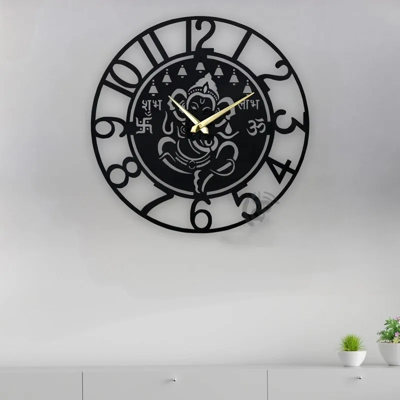 Silver Silent Wall Clock - Black media 6