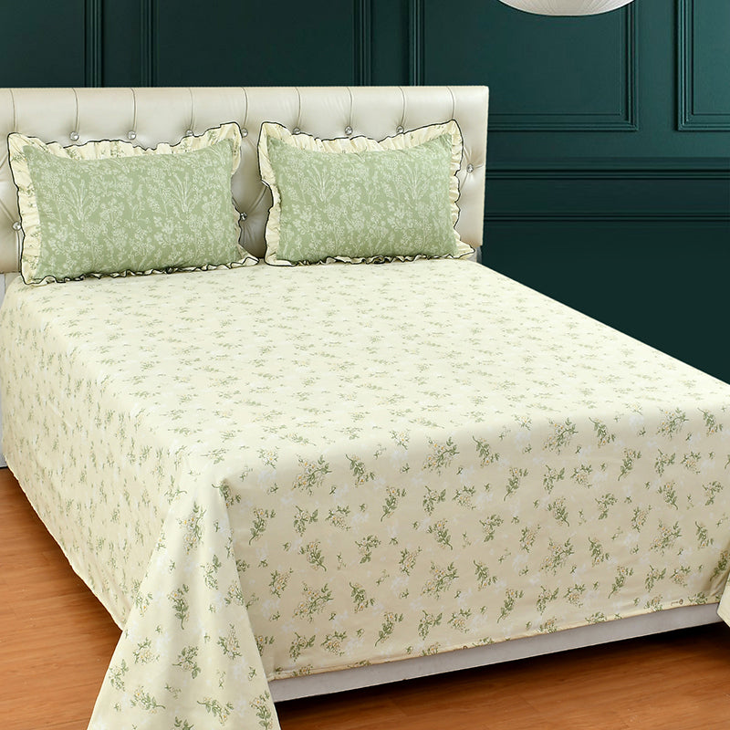Heneri Floral Microfiber Microfiber Bedsheet - 150 GSM media 4