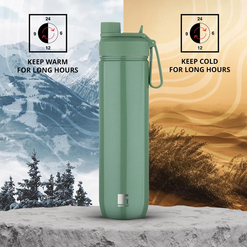 Bergner Walking Sipmate Thermosteel Hot And Cold Flask (Green) - 530 mL media 3