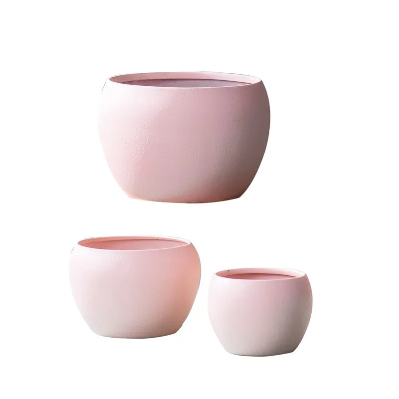 LeafNest Mild Steel Planter (Pink) - Set Of Three media 6