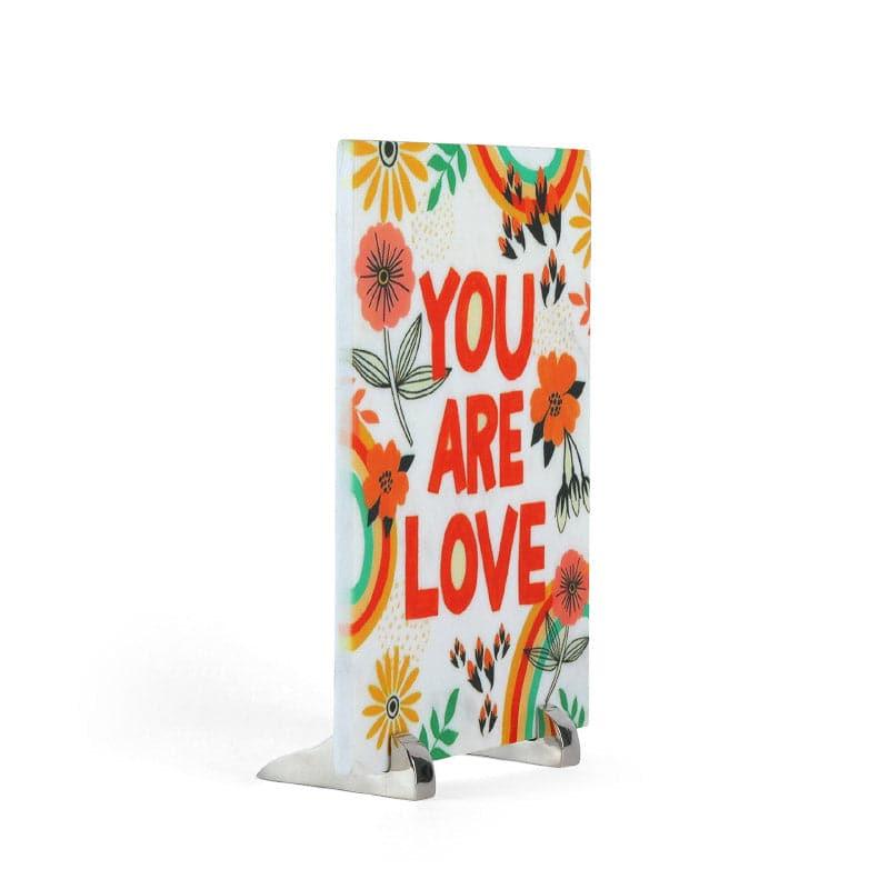 You Are Love Printed Marble Showpiece Table Accent media 3