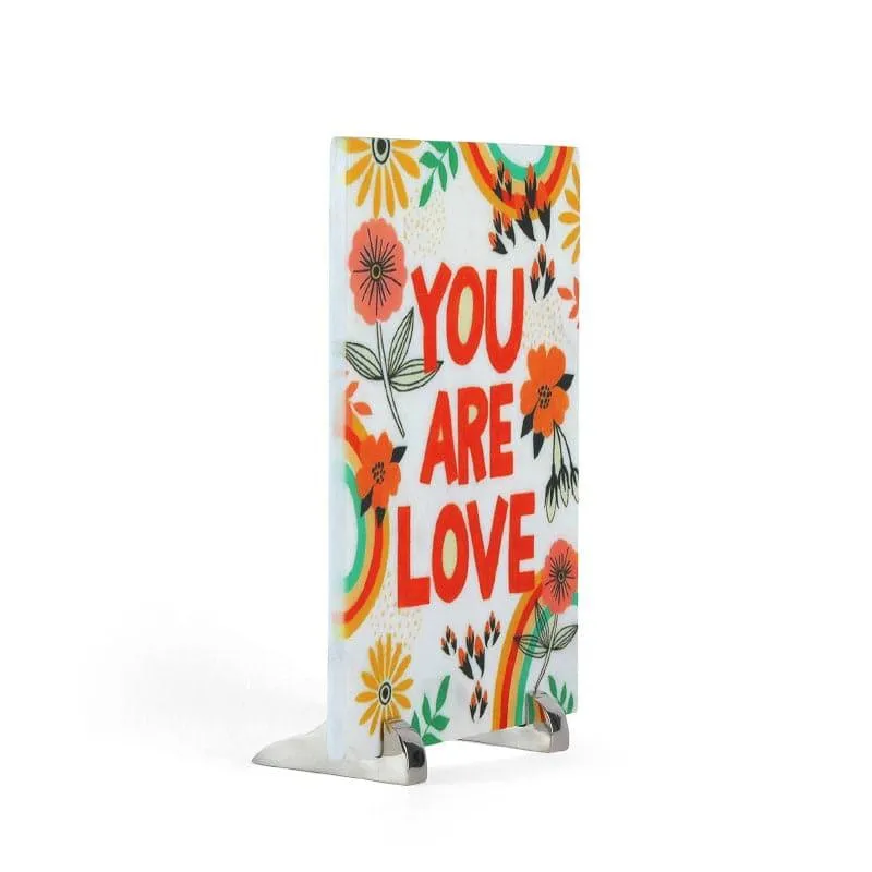 You Are Love Printed Marble Showpiece Table Accent media 3
