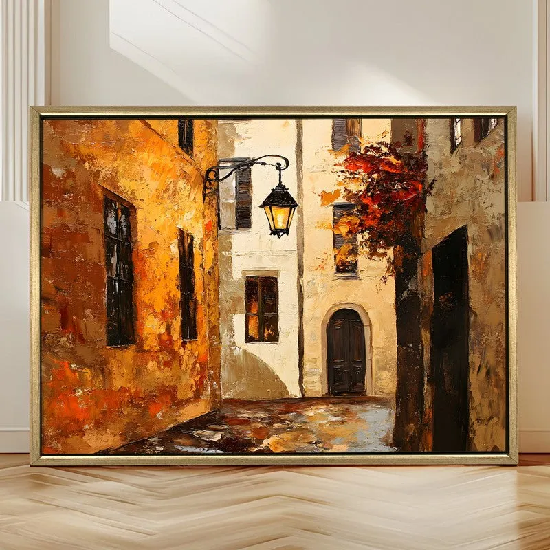 Lantern Walk Canvas Wall Painting With Frame media 4