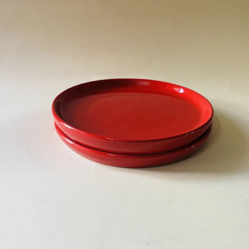 Ceramic Quarter Plate (Red) - Set Of Two media 5