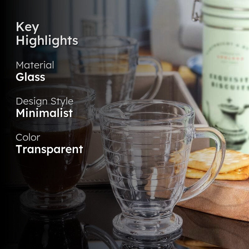 Brigid Glass Tea Cup (230 mL Each)  -  Set of Twelve media 2