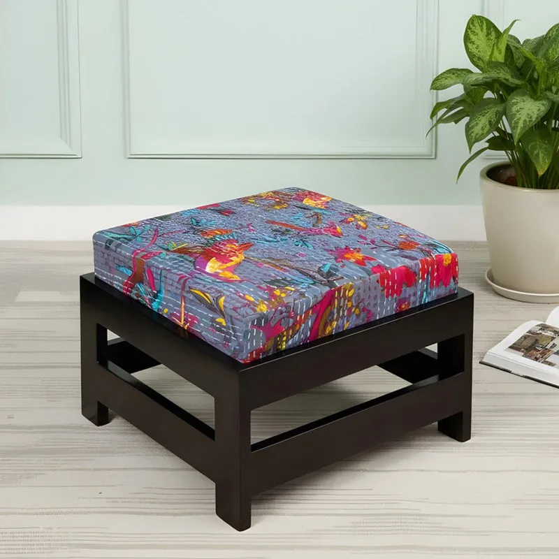 Mirox Sheesham Wooden Bench with Stool (Grey) - Two Piece Set media 1