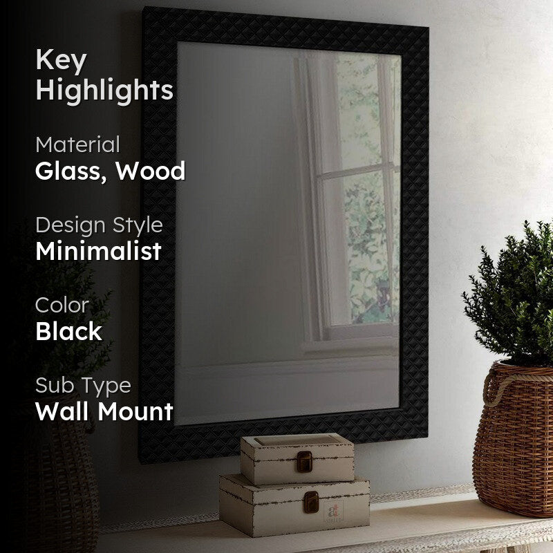 Eternal Emblem Wall Mirror With Wooden Frame media 2