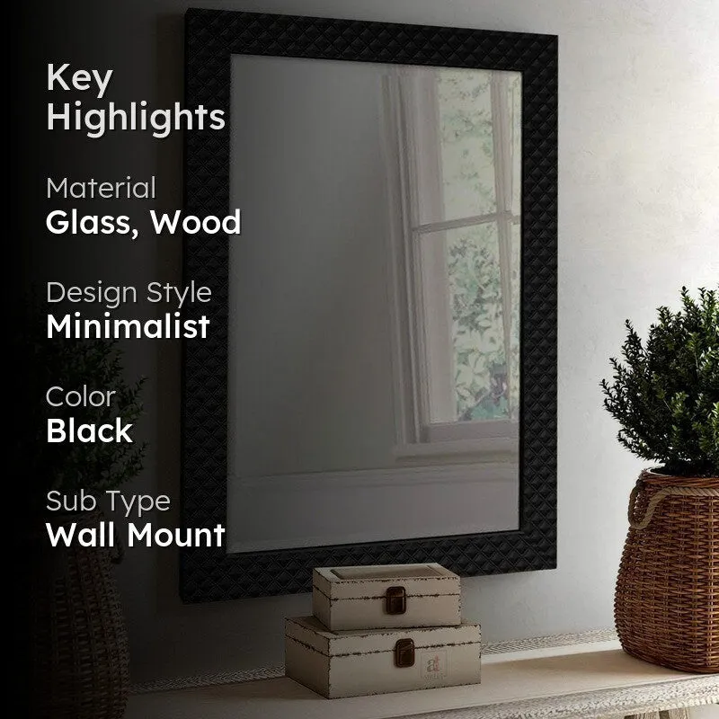Eternal Emblem Wall Mirror With Wooden Frame media 2