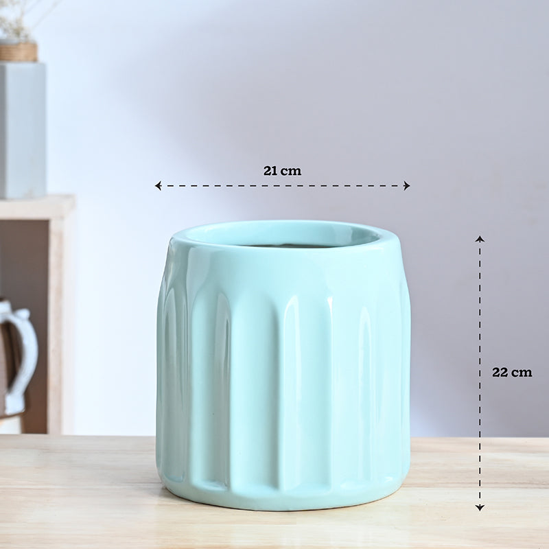 Ugaoo Straits Ceramic Planter - Light Blue media 8