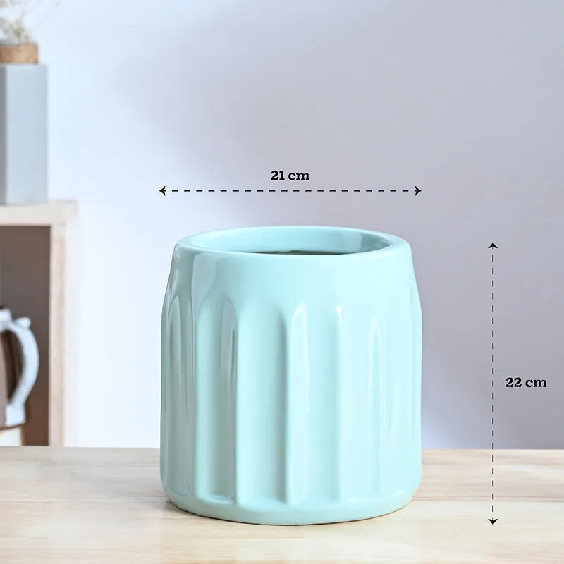 Ugaoo Straits Ceramic Planter - Light Blue - 8