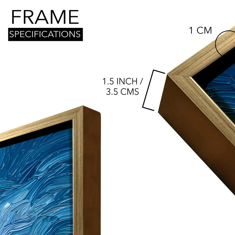 Azure Tempest Canvas Wall Painting With Frame media 8