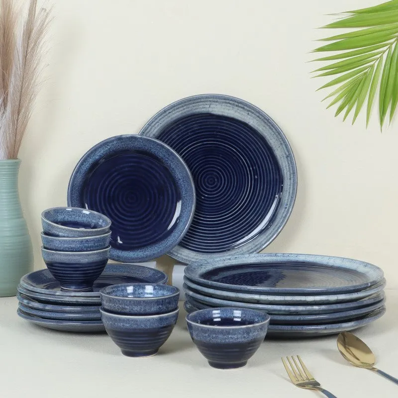 Rasoi Royale Dinner Set (Blue) - 18 Piece Set media 1