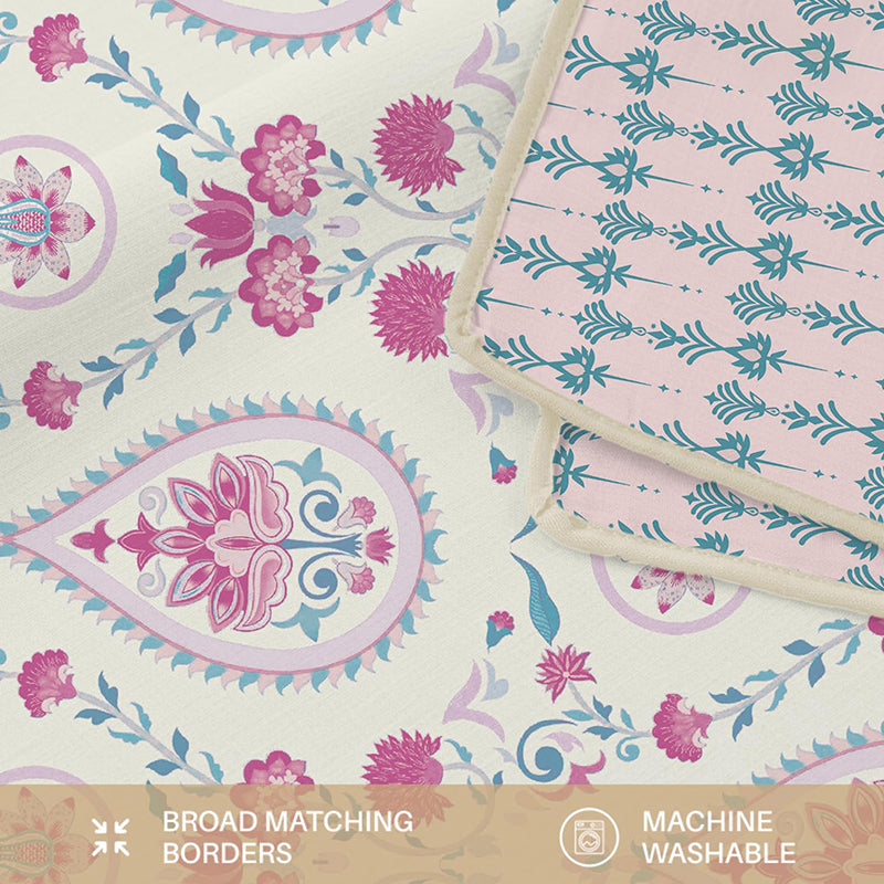 Urban Space Persian Courtyard Reversible Dohar - Pink media 7