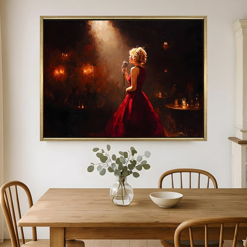 Jazz Diva Canvas Wall Painting With Frame