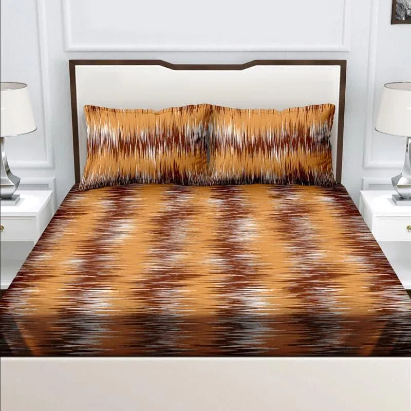 Esmeda Roga Cotton Bedsheet (Brown) - 104 TC media 3