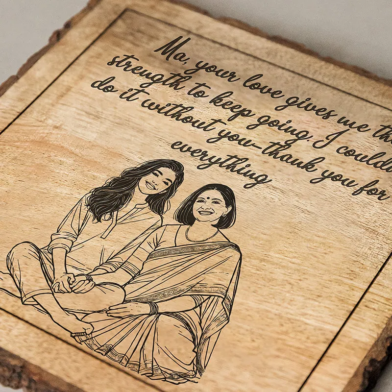 Strength To Keep Going Wood Showpiece - Square media 4