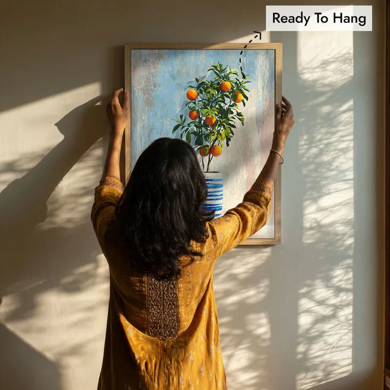 Sunshadow Zest Canvas Wall Painting - Brown Frame media 8