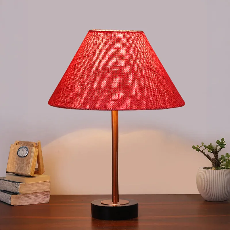 Sienna II Rodin Wooden Table Lamp - Pink,Copper,Black media 2