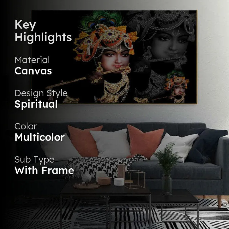 Divine Kanhayya Canvas Wall Painting media 2