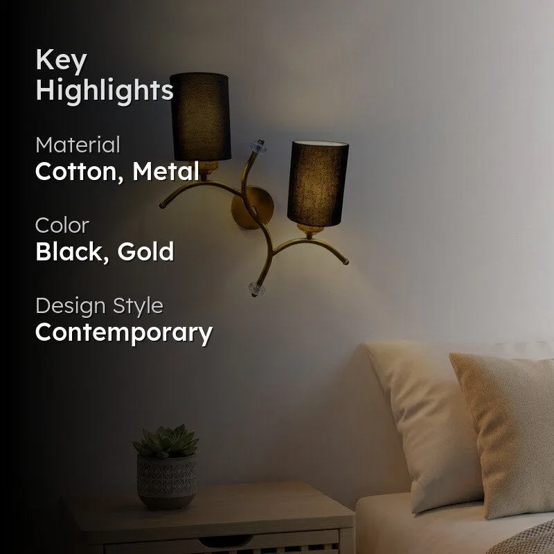 LumiBranch Dual Cotton Wall Lamp - Black media 2