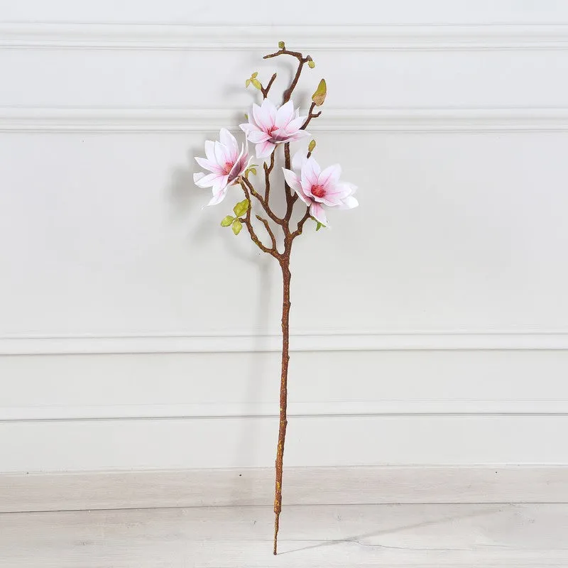 Magnolia Meadow Artificial Flower Stem - White & Pink media 3