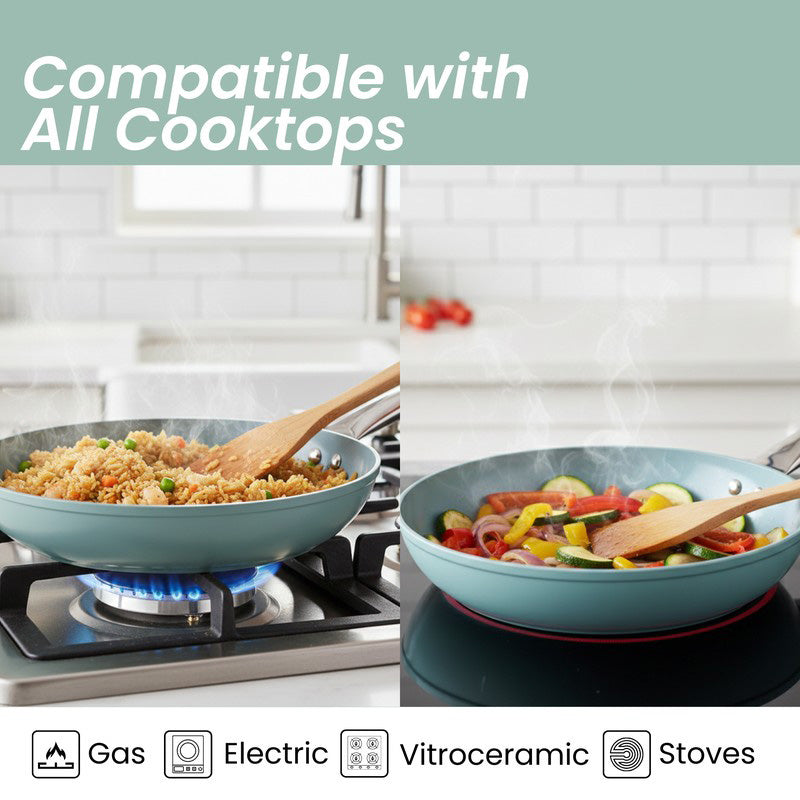 Salford Cookvyn Ceramic  Frying Pan With Lid - 1800 mL/9 Inch media 5
