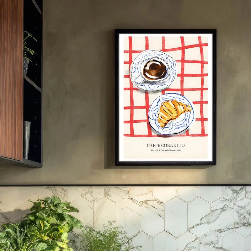 CroissantTable Archival Canvas Wall Art - Black media 3