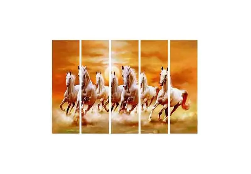 Sunset & Horses Wall Art - Five Piece Set media 5