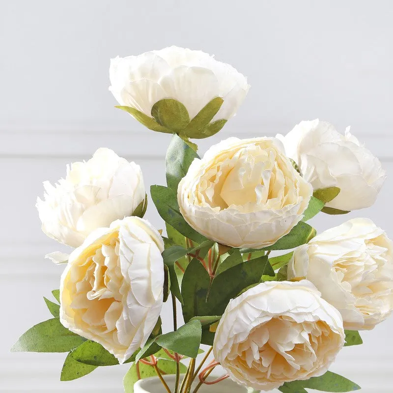 Blushira Rose Fabric Artificial Flower - Off White media 5