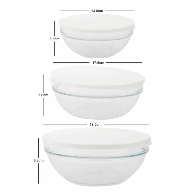 Gestal Storage Bowl With White Lid (1700 mL/1135 mL/595 mL) - Set Of Three media 4